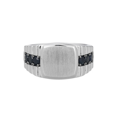 UR0111 - Legacy Genuine Black Sapphire Signet Ring | ethos