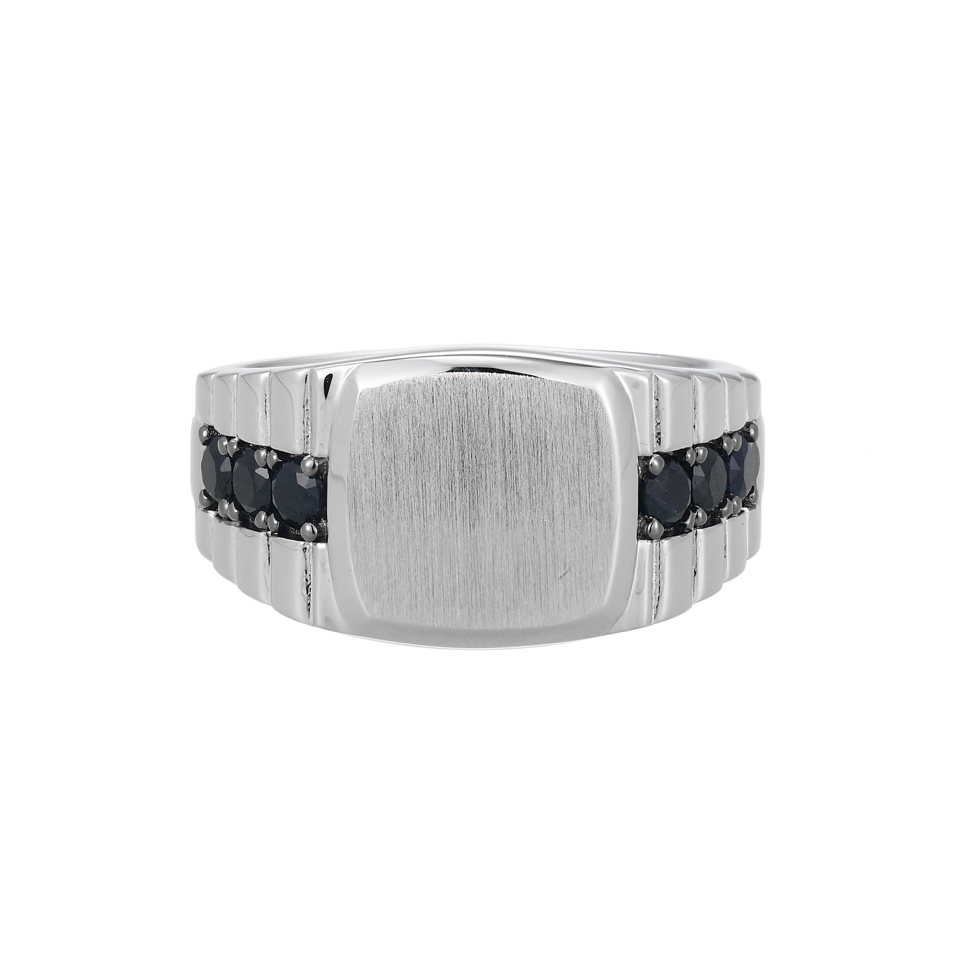 UR0111 - Legacy Genuine Black Sapphire Signet Ring | ethos