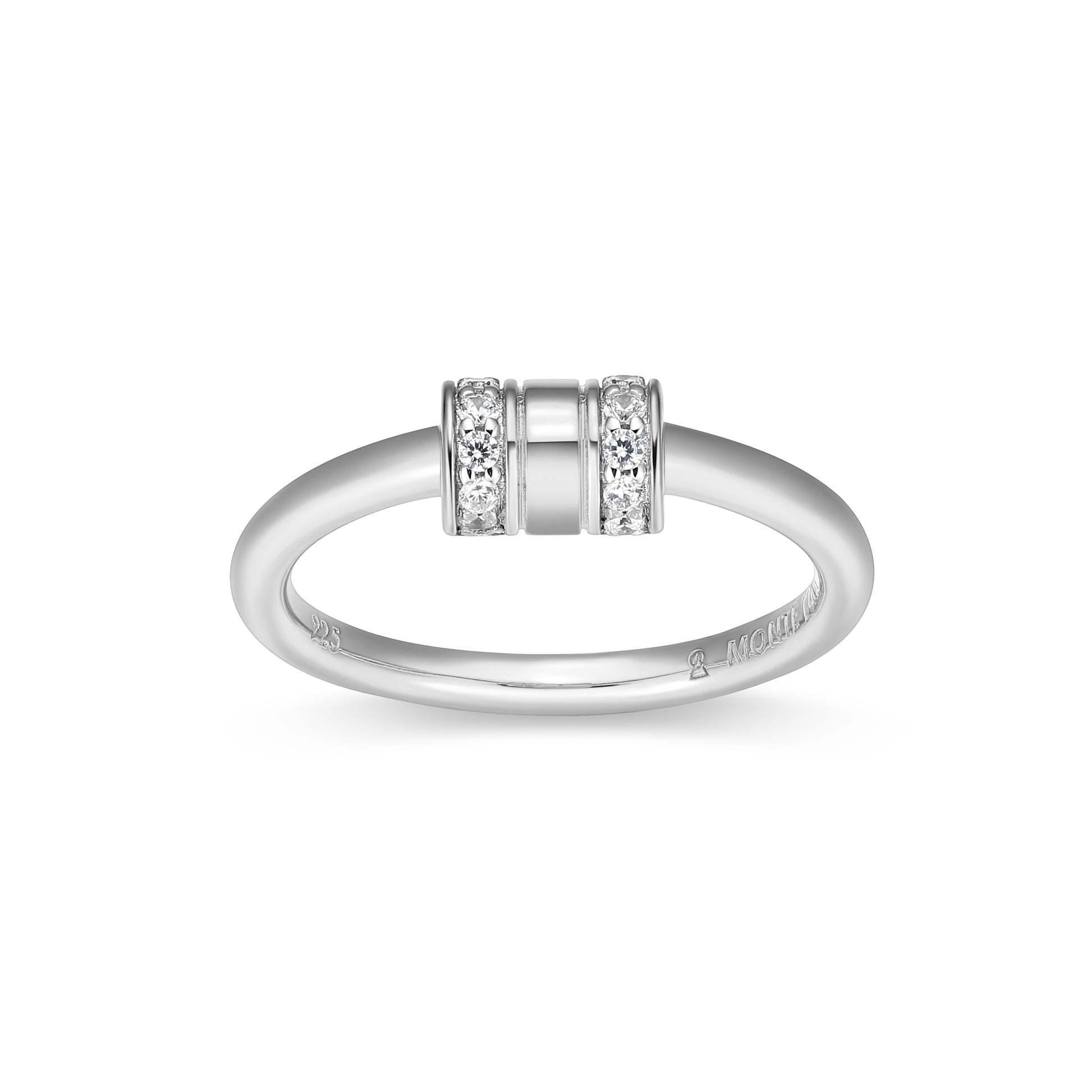 BR0273W - Rondelle Lab-Created Ring | m by monte luna
