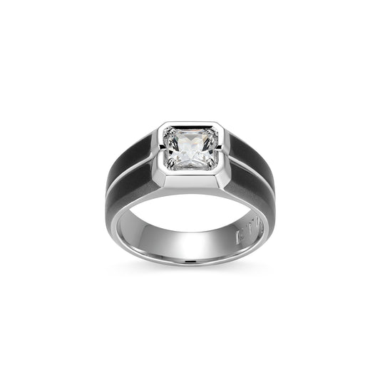 UR012310 - Lab-Created White Sapphire Statement Ring | Paris 1901