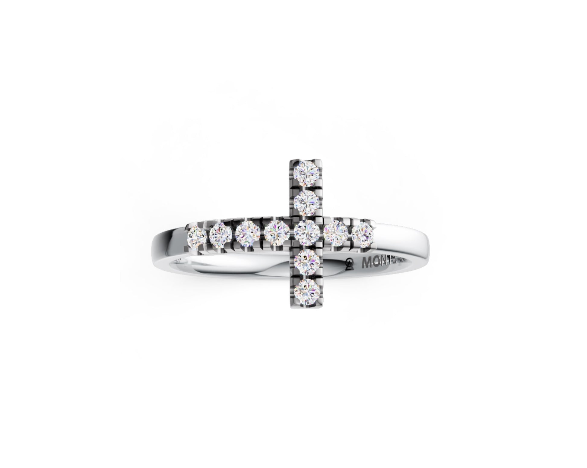 BR0279W5 - Medium Cross Ring | m by monte luna