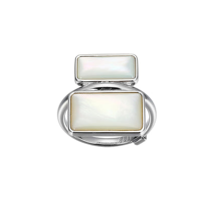LR0237 - Vera Tiered Mother-of-Pearl Ring | elle