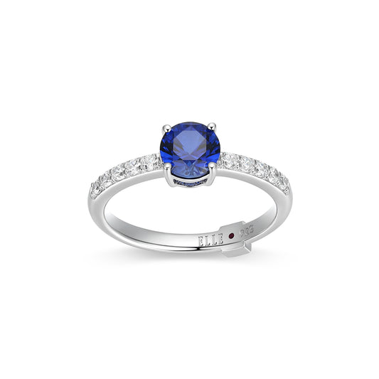 LR02926 - Duchess Created Blue Sapphire Ring | elle