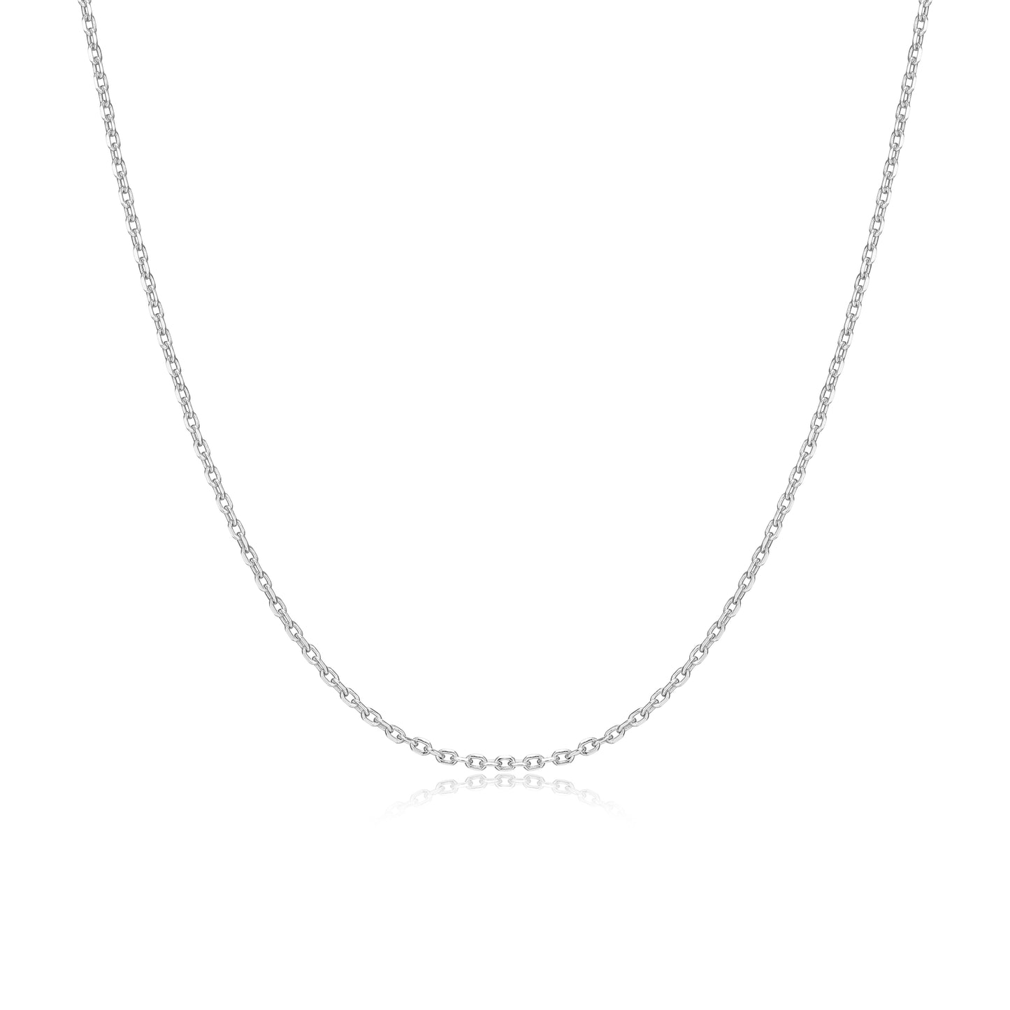 RN0251W - Diamond Cut Cable Chain Necklace | reign