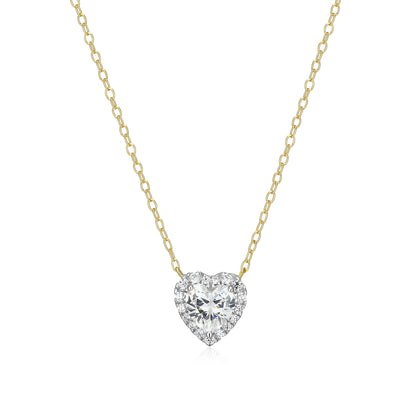 MN0149Y - Amoré Halo Necklace | Monte Luna