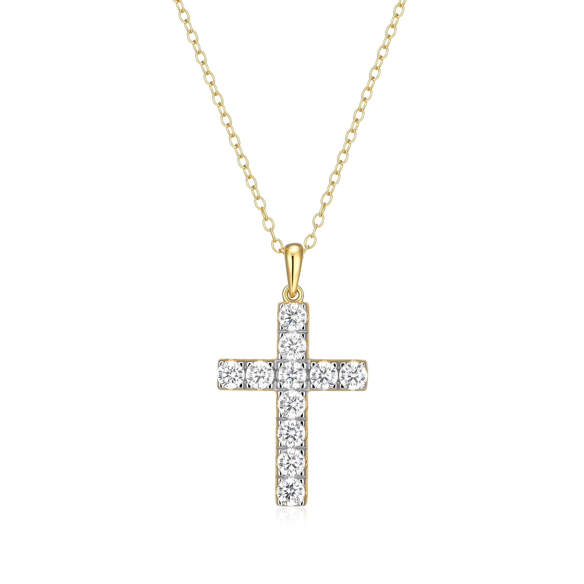 MN0150Y - Faith Cross Pendant Necklace | Monte Luna