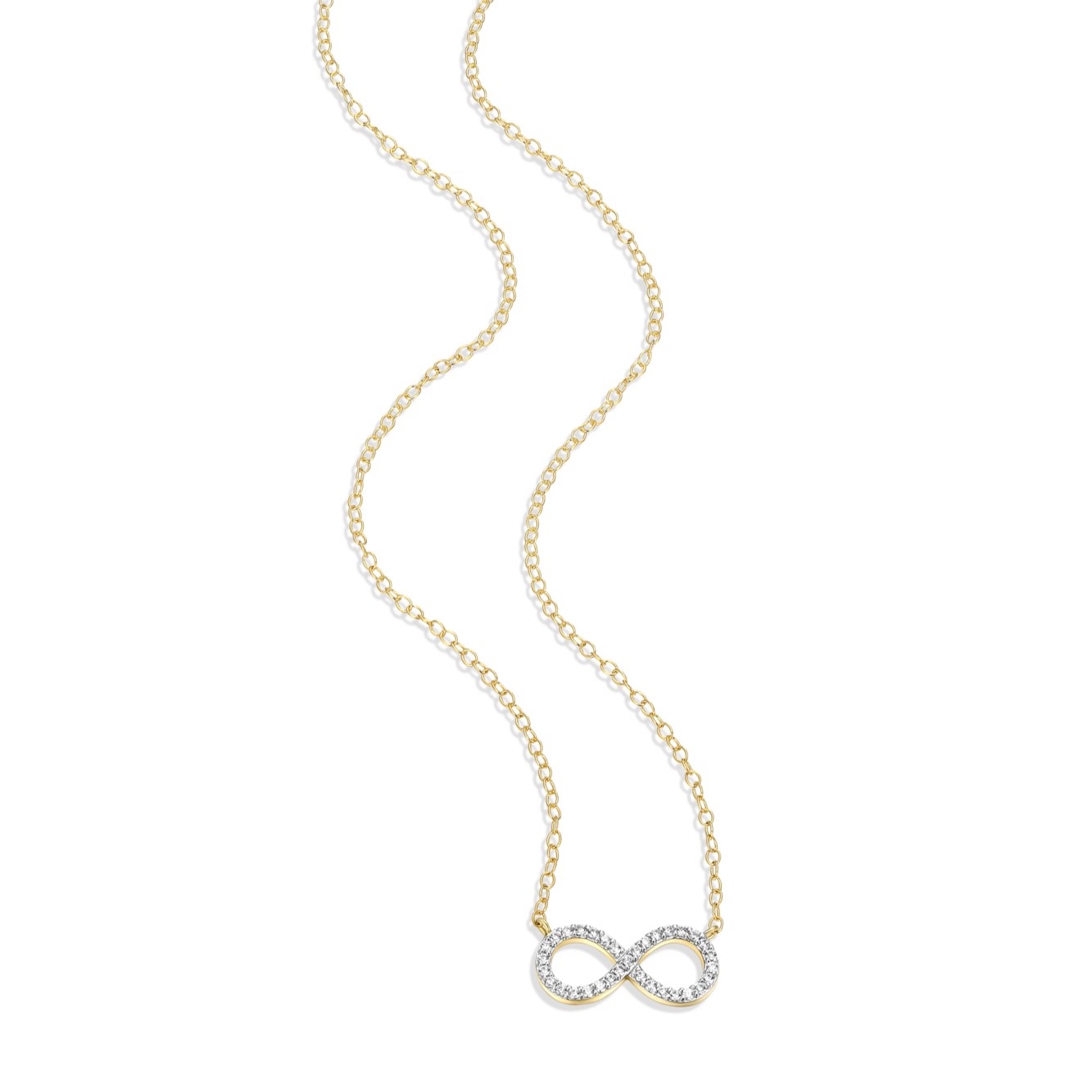 Infinity Statement Necklace in 14K Yellow Gold-Plated Sterling Silver | M by Monte Luna
