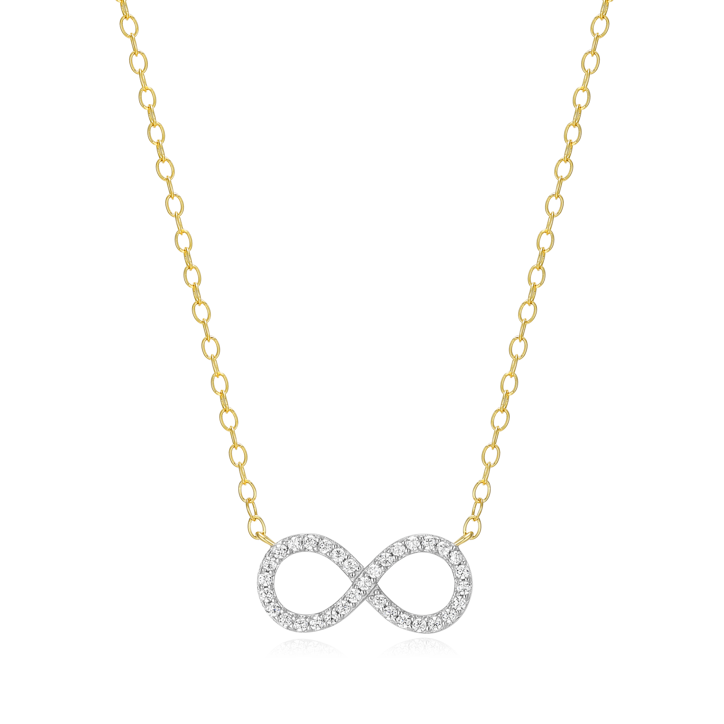 Infinity Statement Necklace in 14K Yellow Gold-Plated Sterling Silver | M by Monte Luna