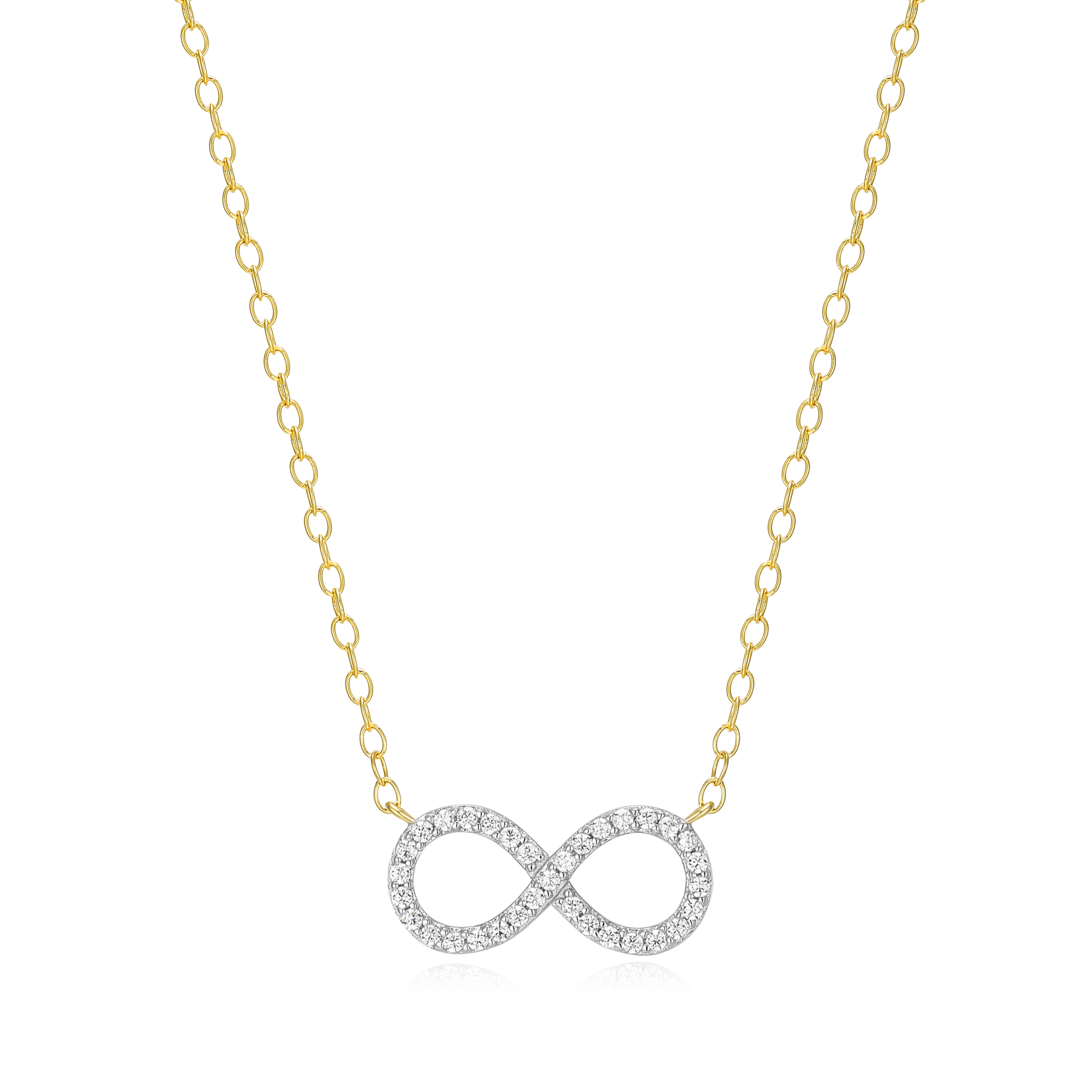Infinity Statement Necklace in 14K Yellow Gold-Plated Sterling Silver | M by Monte Luna