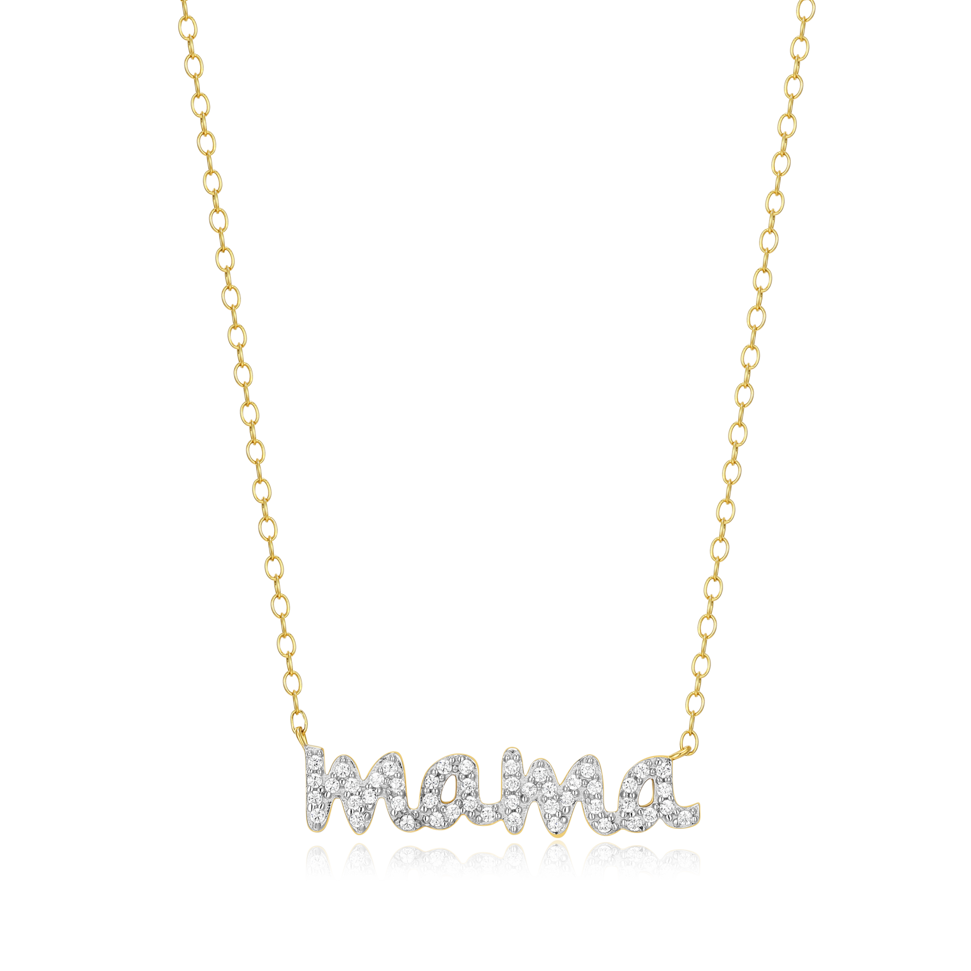 Mama Statement Necklace in 14K Yellow Gold-Plated Sterling Silver | M by Monte Luna