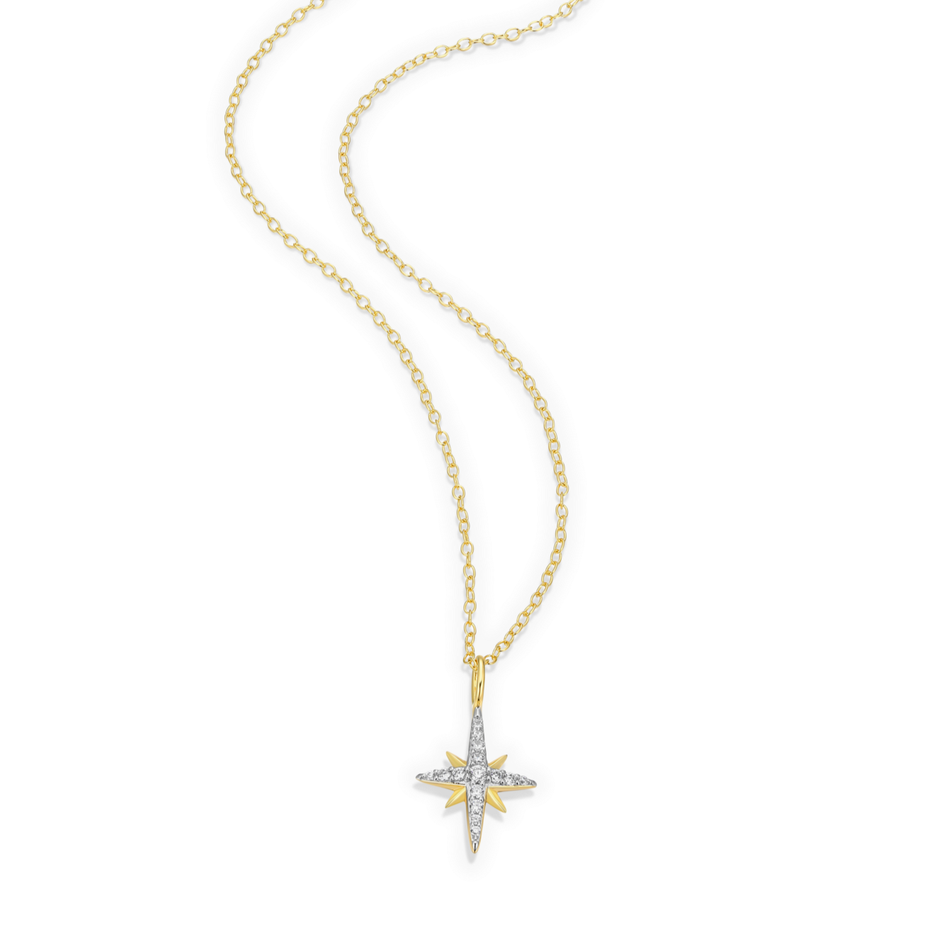 Cardinal Points Pendant Necklace in 14K Yellow Gold-Plated Sterling Silver | M by Monte Luna