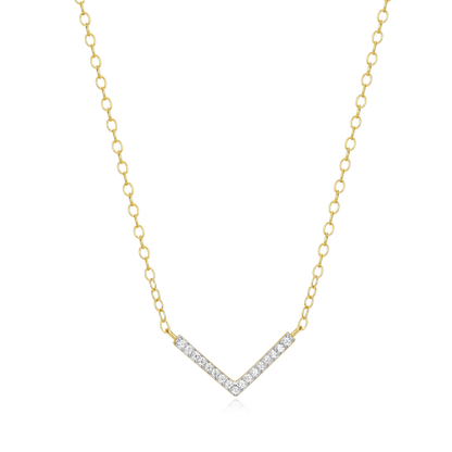Chevron Statement Necklace in 14K Yellow Gold-Plated Sterling Silver | M by Monte Luna
