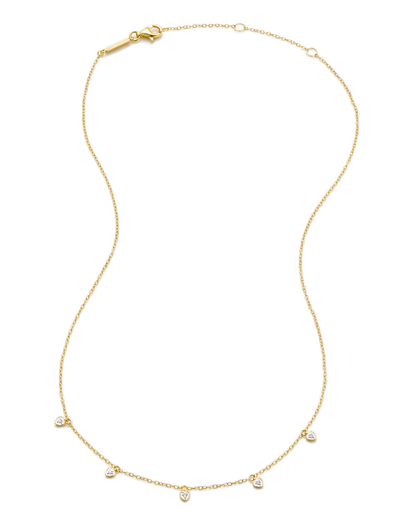 Dangling Hearts Necklace in 14K Yellow Gold-Plated Sterling Silver | M by Monte Luna