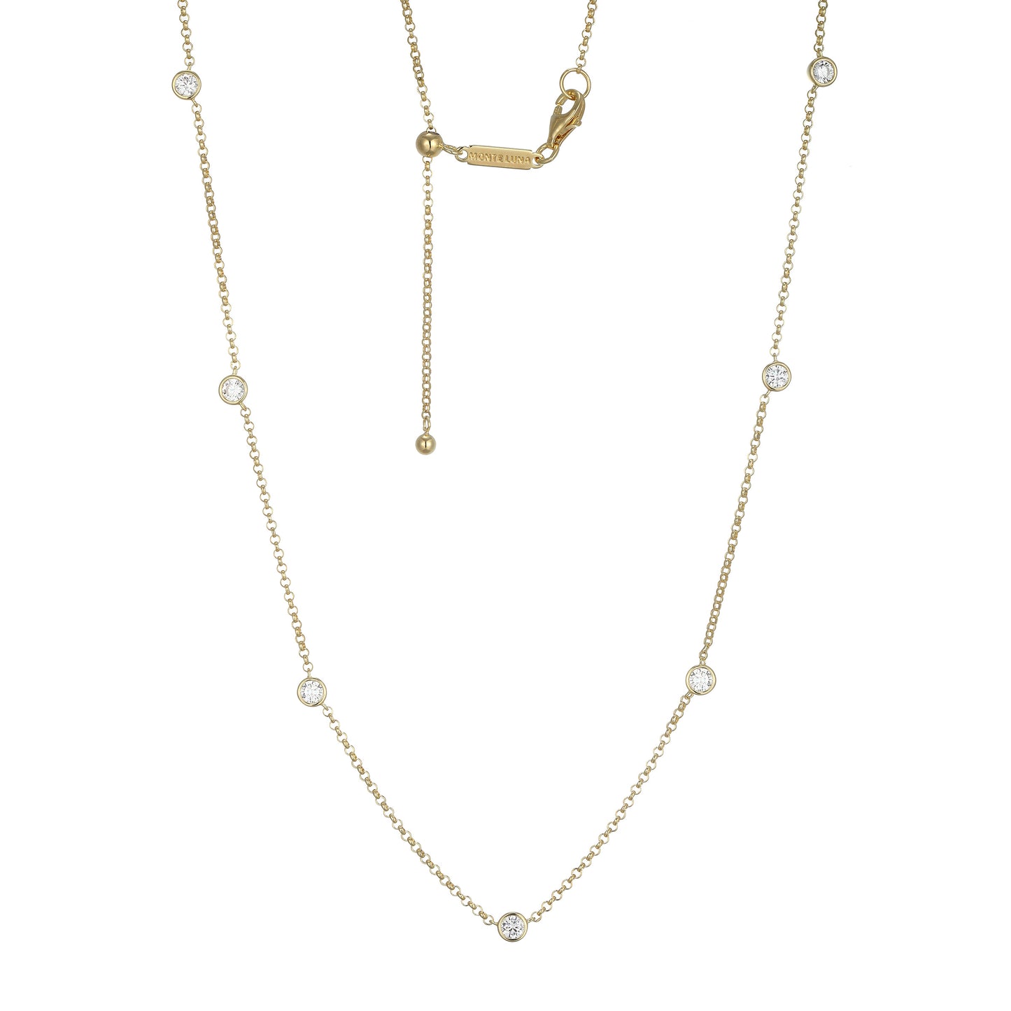 MN0112 - Essentials Medium Station Lab-Created Diamond Necklace | Monte Luna