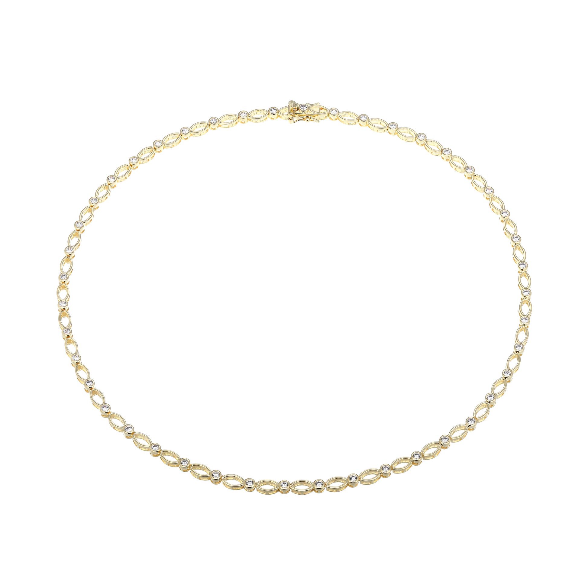 MN0130 - Timeless Marquise Lab-Created Diamond Line Necklace | Monte Luna