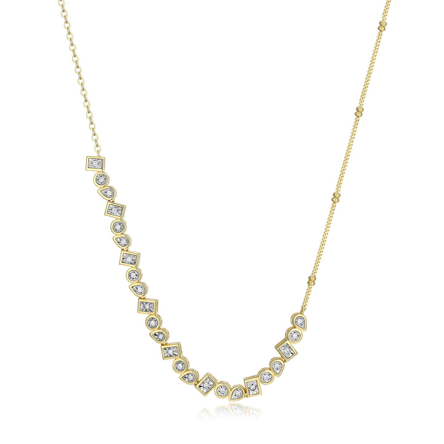 BN0257Y - Lab-Grown Diamond Abacus Bead Necklace | m by monte luna