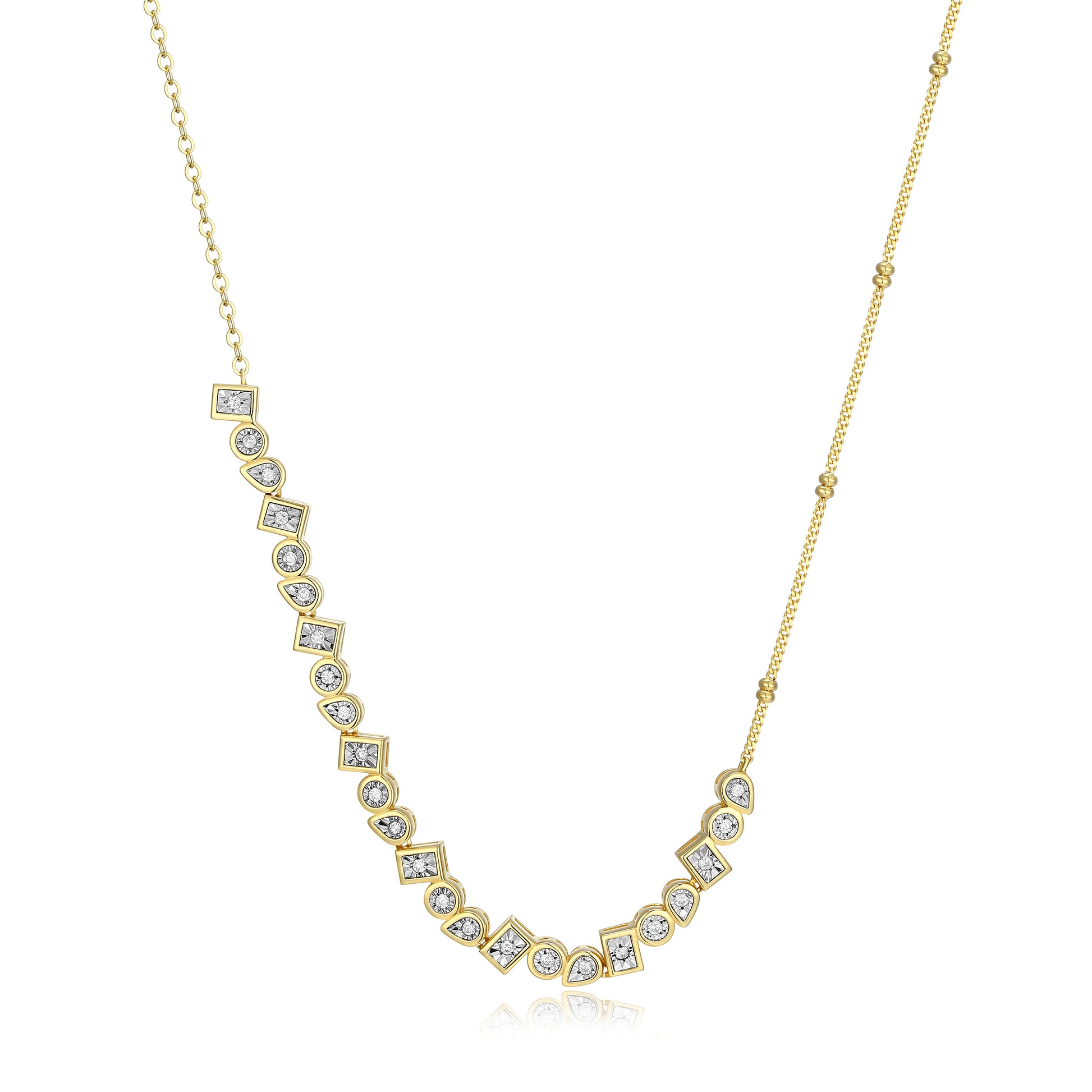 BN0257Y - Lab-Grown Diamond Abacus Bead Necklace | m by monte luna