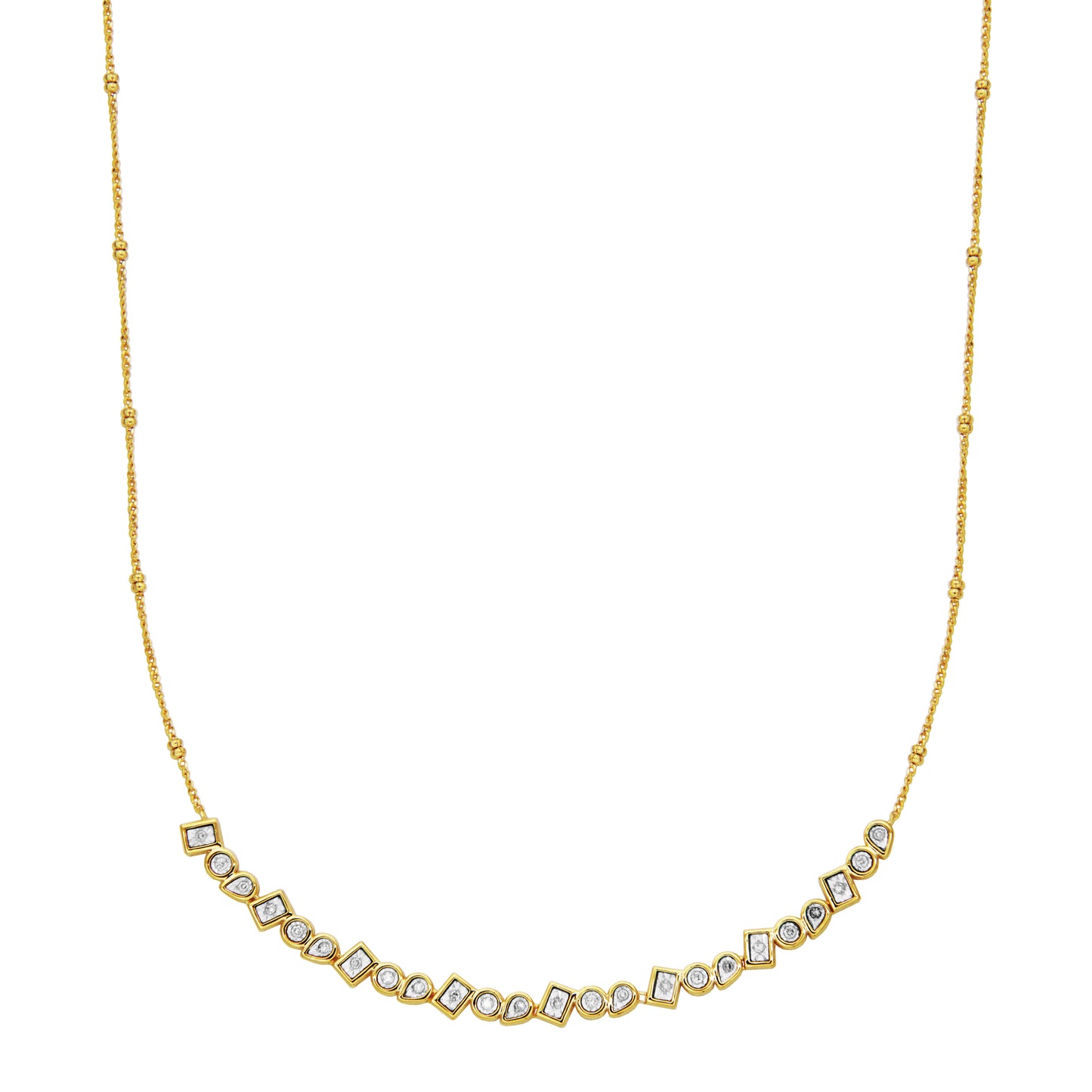 BN0257Y - Lab-Grown Diamond Abacus Bead Necklace | m by monte luna