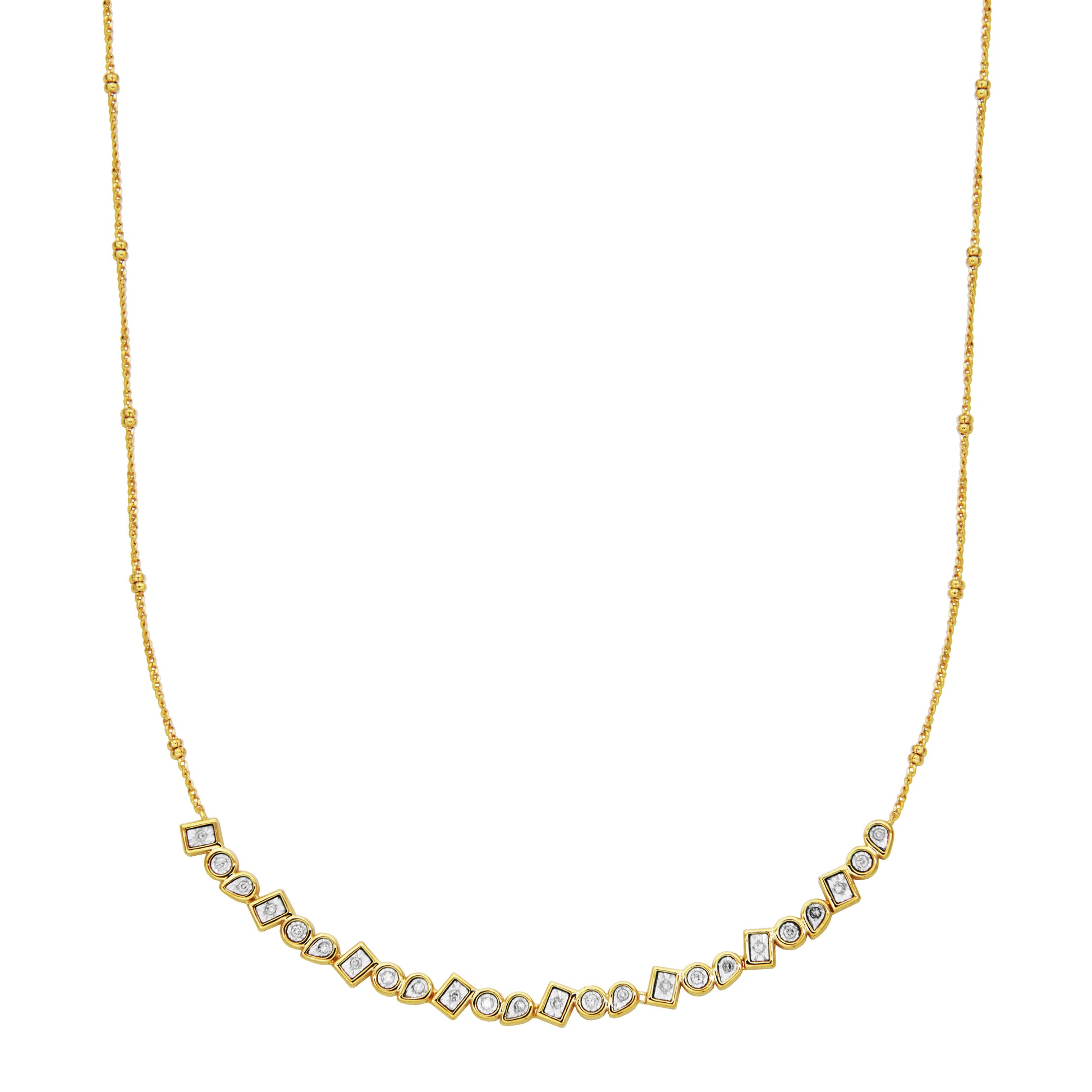 BN0257Y - Lab-Grown Diamond Abacus Bead Necklace | m by monte luna