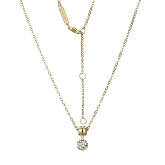 BN0272Y - Barrel Charm Lab-Created Diamond Bolo Necklace | m by monte luna