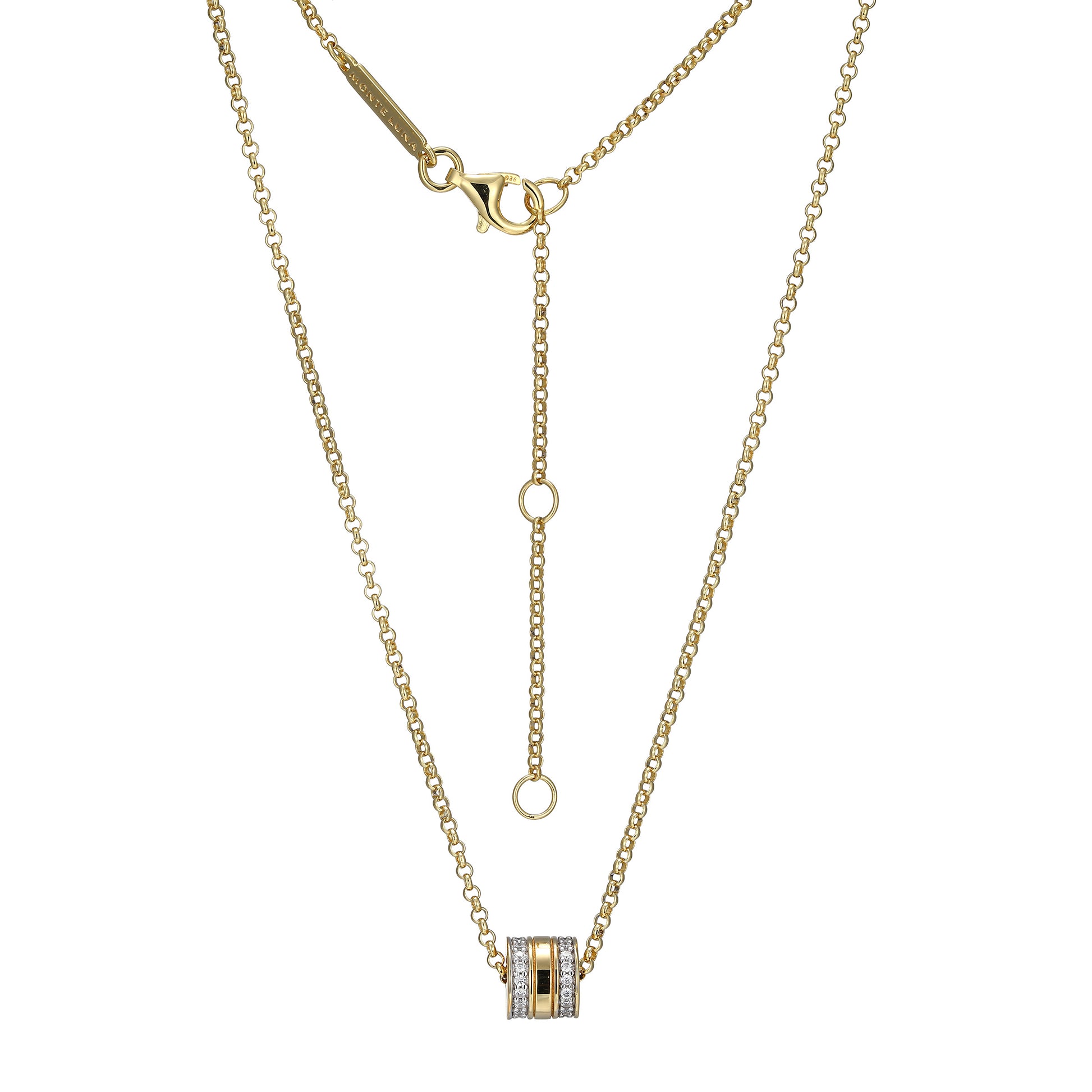 BN0273Y - Rondelle Charm Lab-Created Necklace | m by monte luna