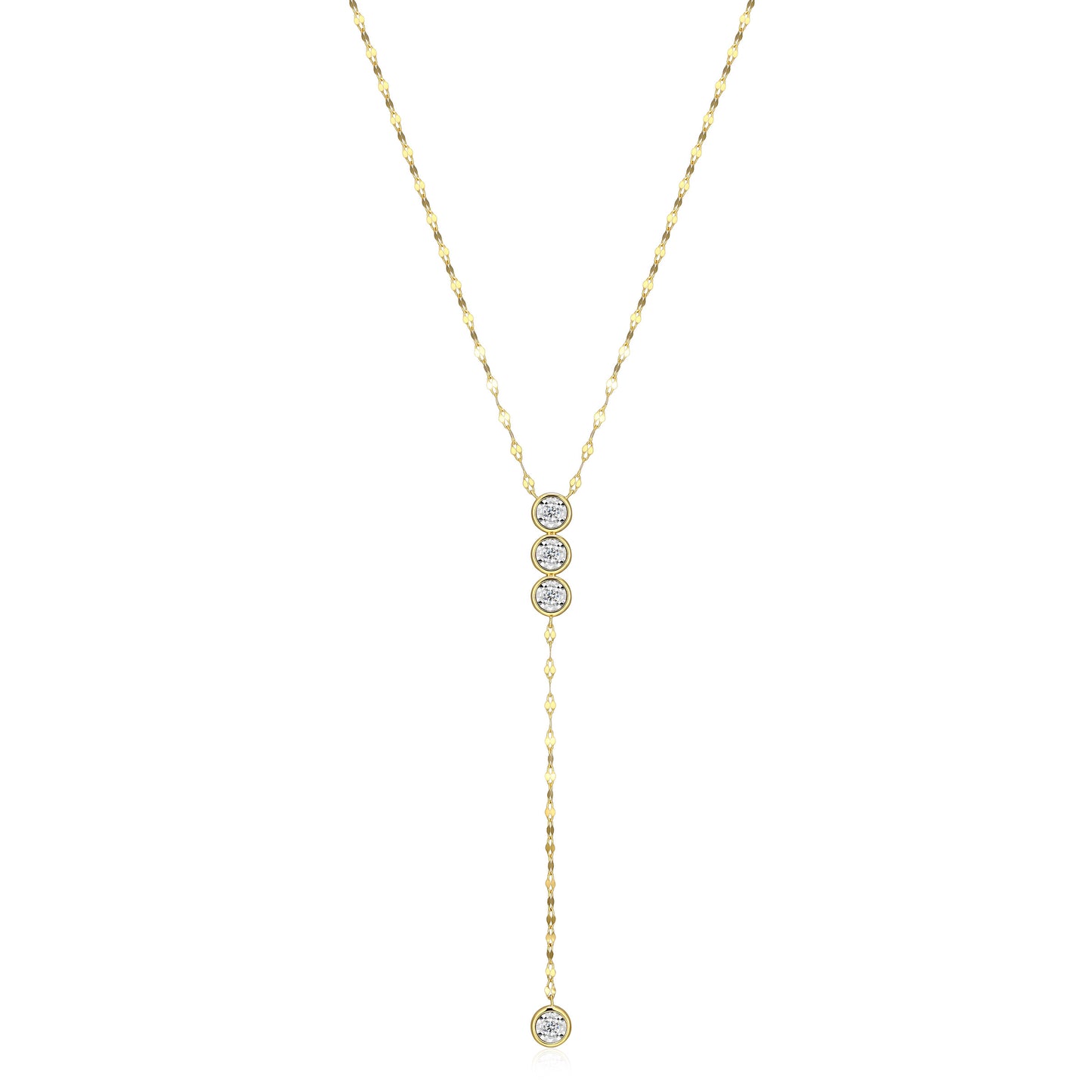 BN0302Y - Lariat Lumachina Chain Necklace | m by monte luna