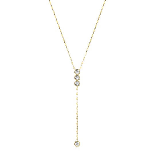 BN0302Y - Lariat Lumachina Chain Necklace | m by monte luna