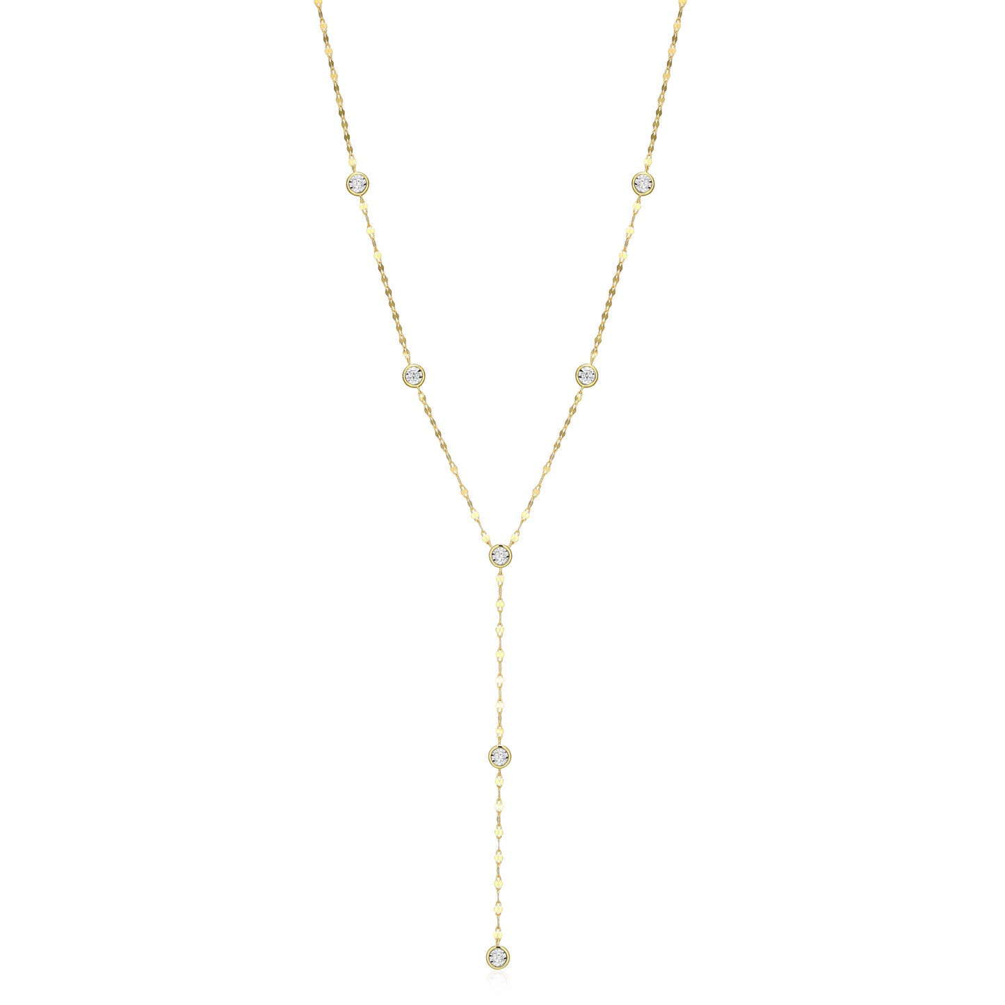 BN0303Y - Station Lariat Lumachina Chain Necklace | m by monte luna