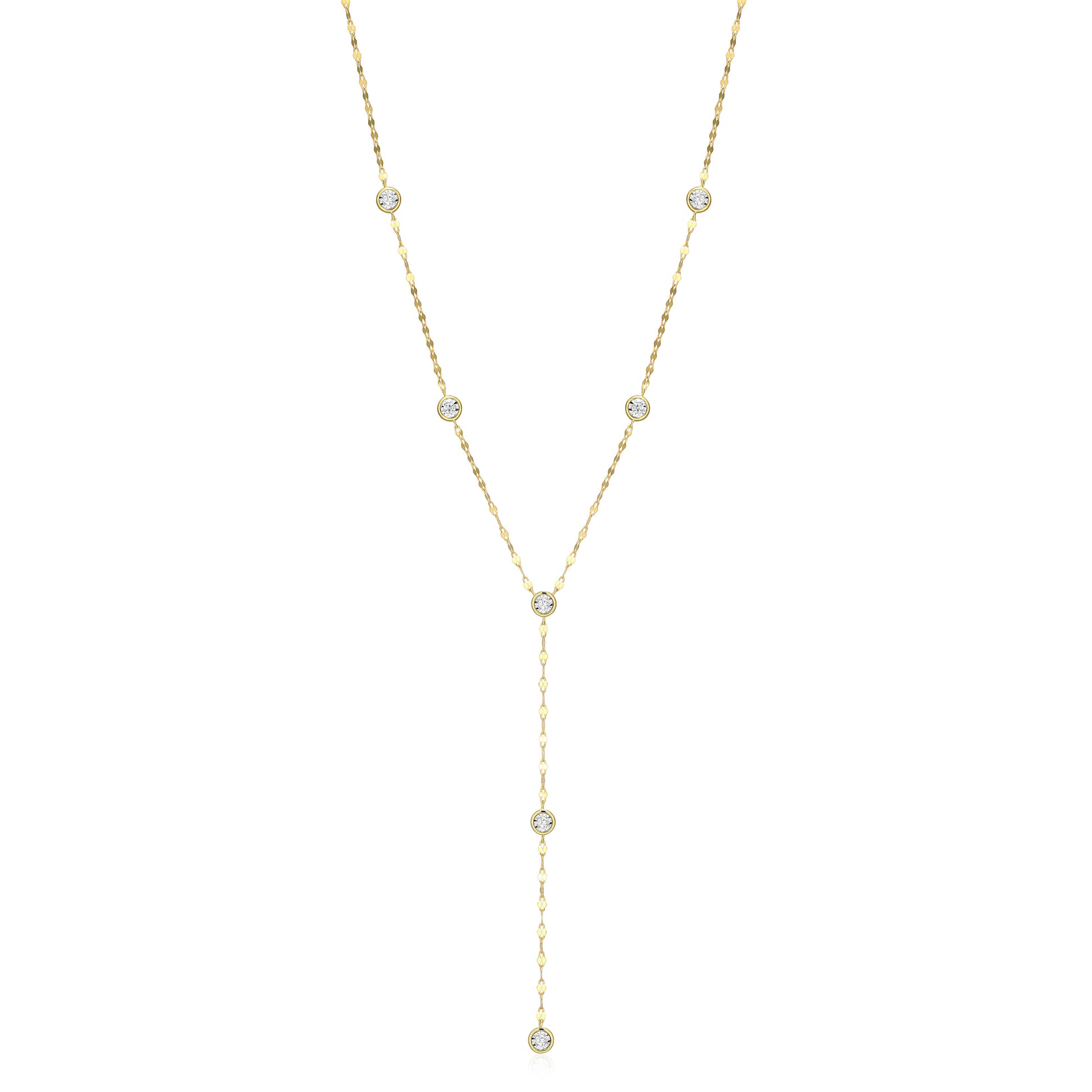 BN0303Y - Station Lariat Lumachina Chain Necklace | m by monte luna