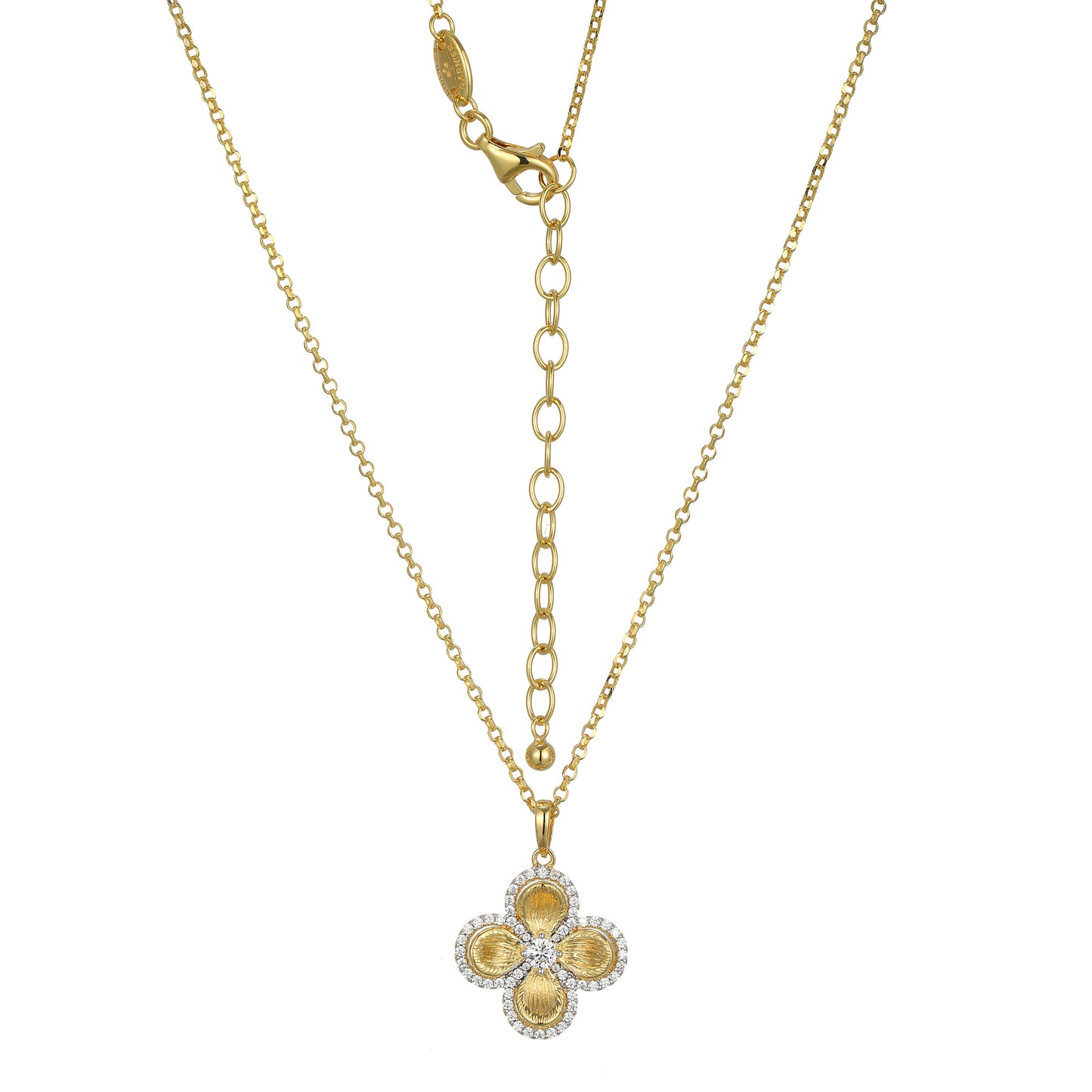 CN0205 - Flower Clover Pendant Necklace | charles garnier