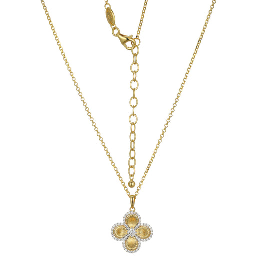CN0205 - Flower Clover Pendant Necklace | charles garnier