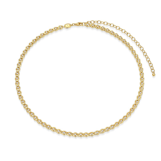 CN0192 - Intertwined Created White Sapphire Line Necklace | charles garnier