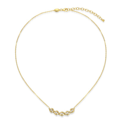 CN0190 - Intertwined Created White Sapphire Necklace | charles garnier