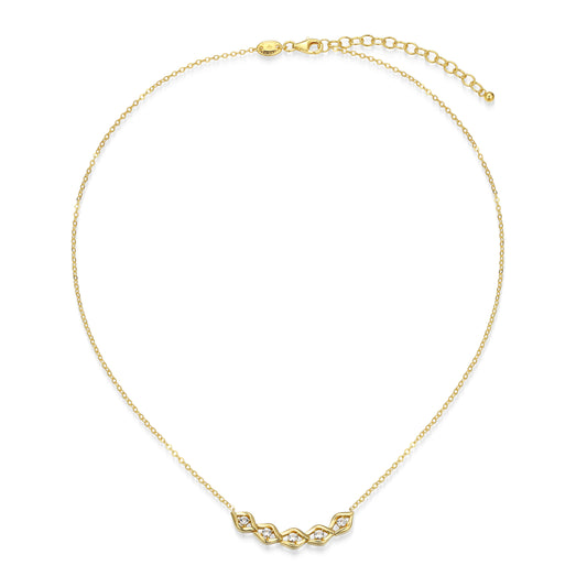 CN0190 - Intertwined Created White Sapphire Necklace | charles garnier
