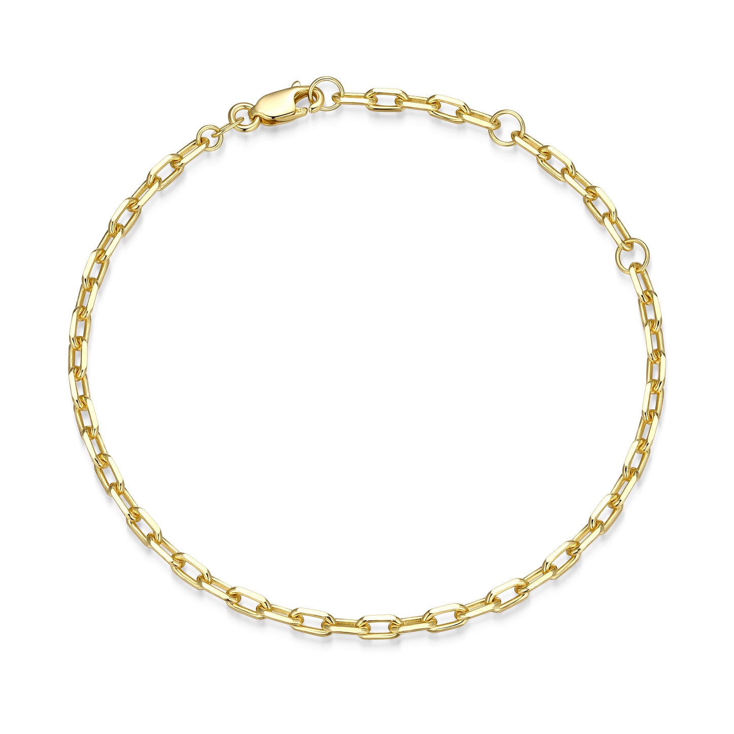 RB0244Y - Faceted Cable Chain Bracelet | reign