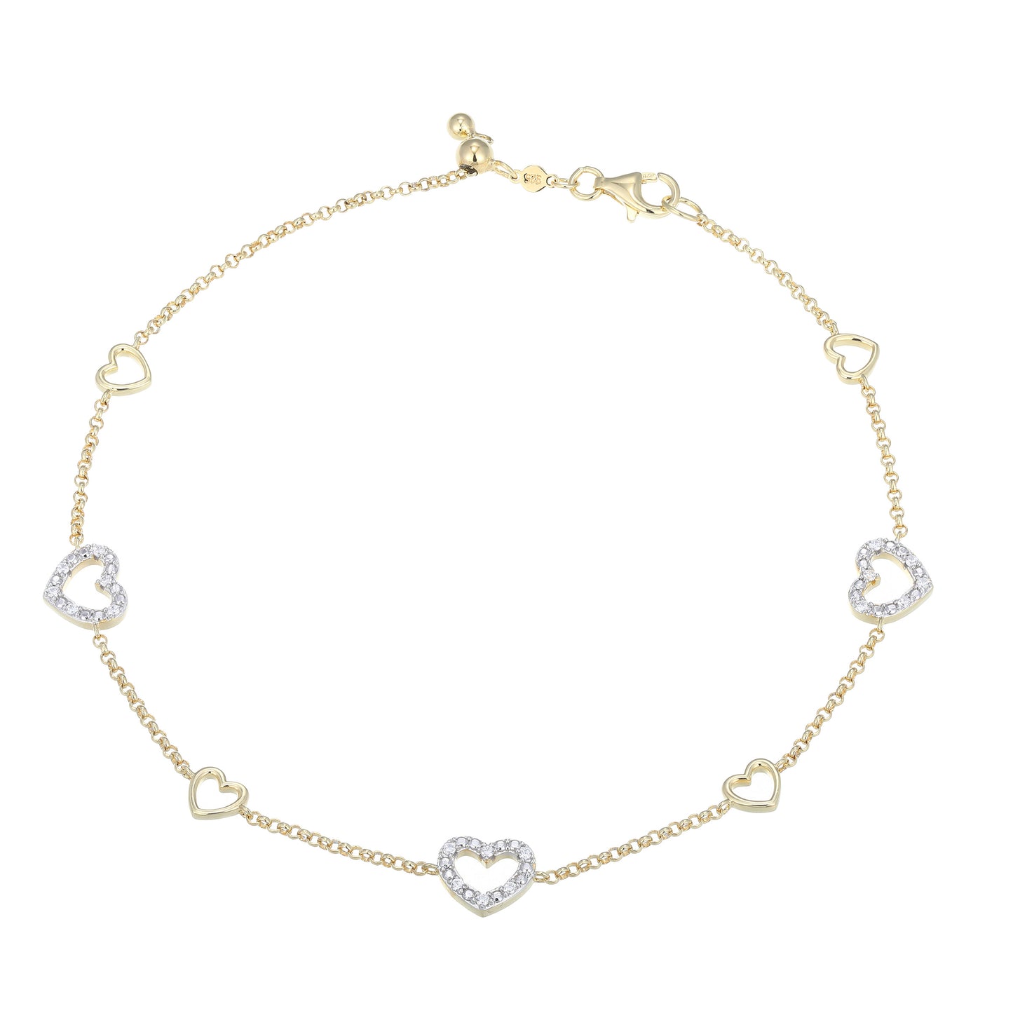 BA0274Y - AmorÃ© Station Lab-Created Diamond Bolo Anklet | m by monte luna