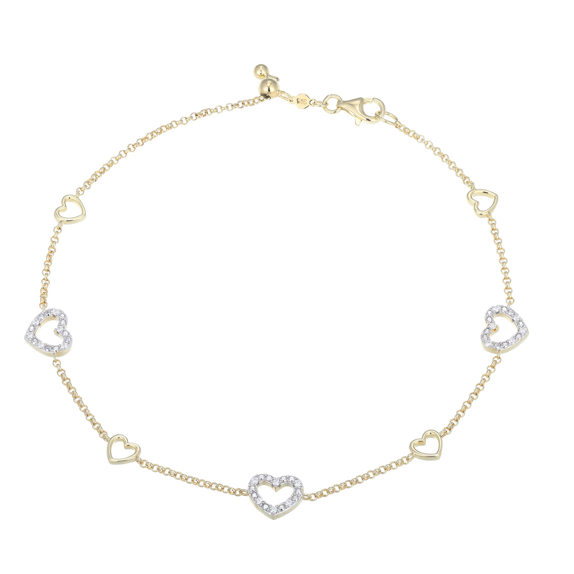 BA0274Y - AmorÃ© Station Lab-Created Diamond Bolo Anklet | m by monte luna