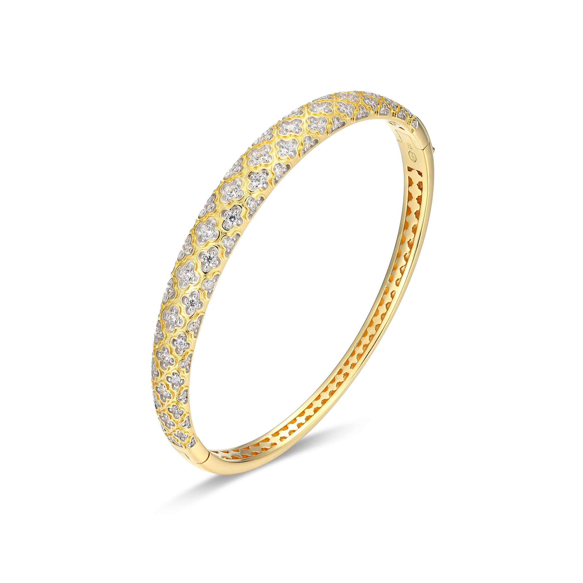 CB0221 - Two-Tone Clover Bangle | Paris 1901