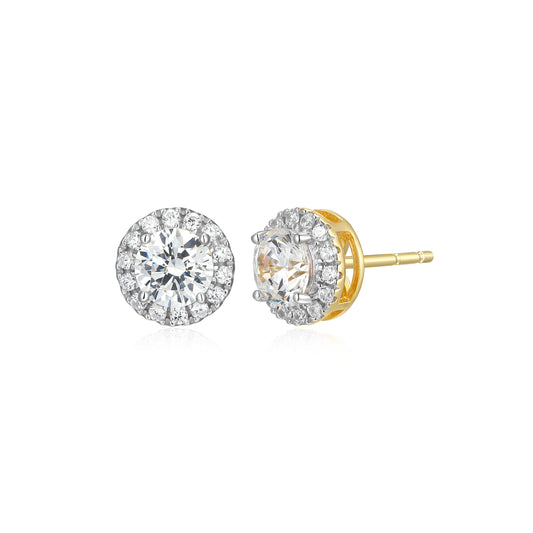 ME0147Y - Halo Stud Earrings | Monte Luna