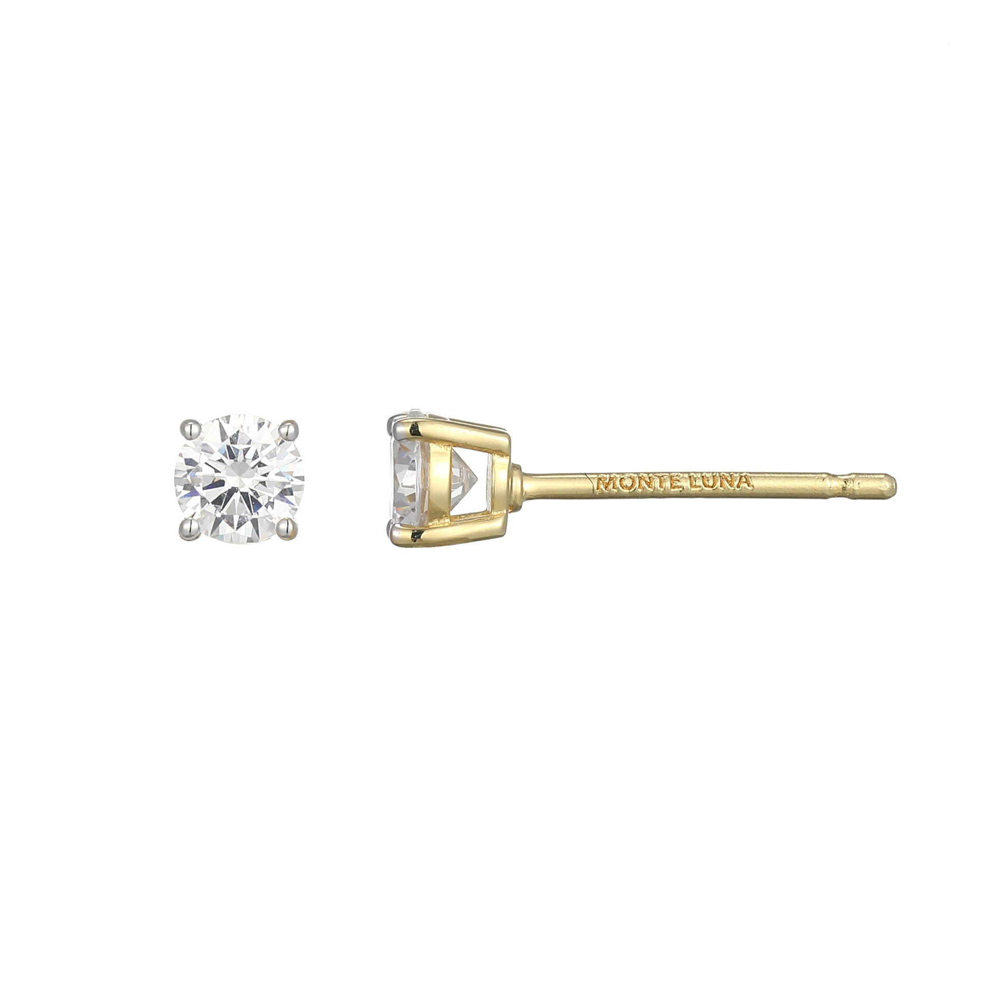 ME0113 - Essentials Small Lab-Created Diamond Stud Earrings | Monte Luna
