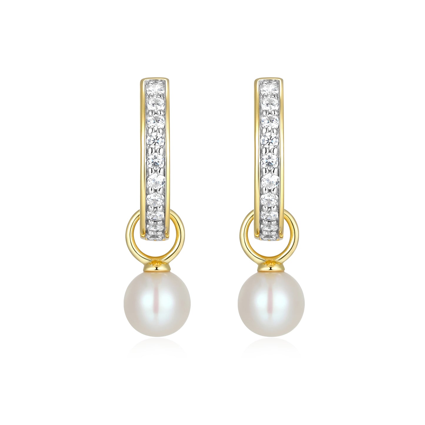 BE0226Y - June Birthstone Charm Huggie Earrings | m by monte luna