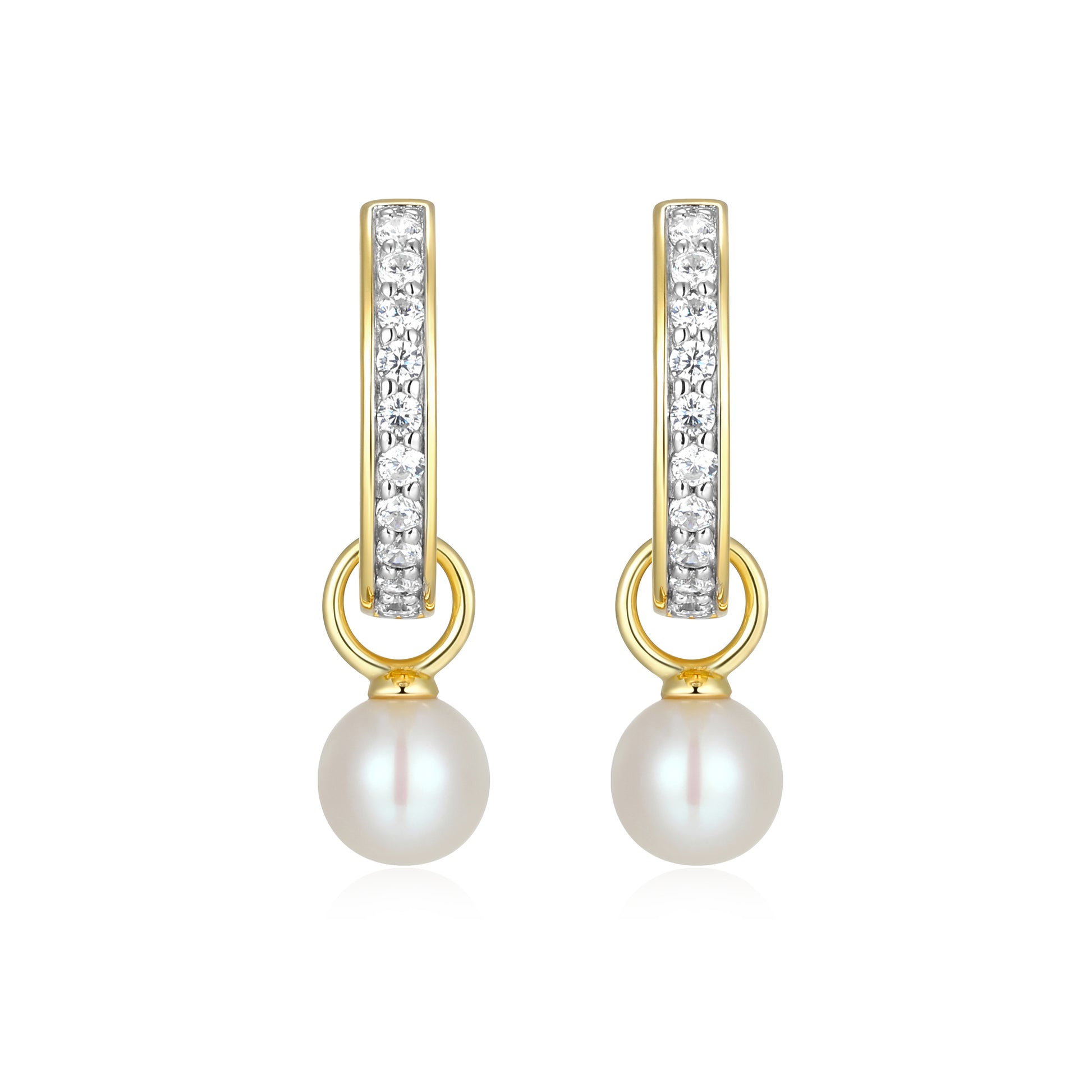 BE0226Y - June Birthstone Charm Huggie Earrings | m by monte luna