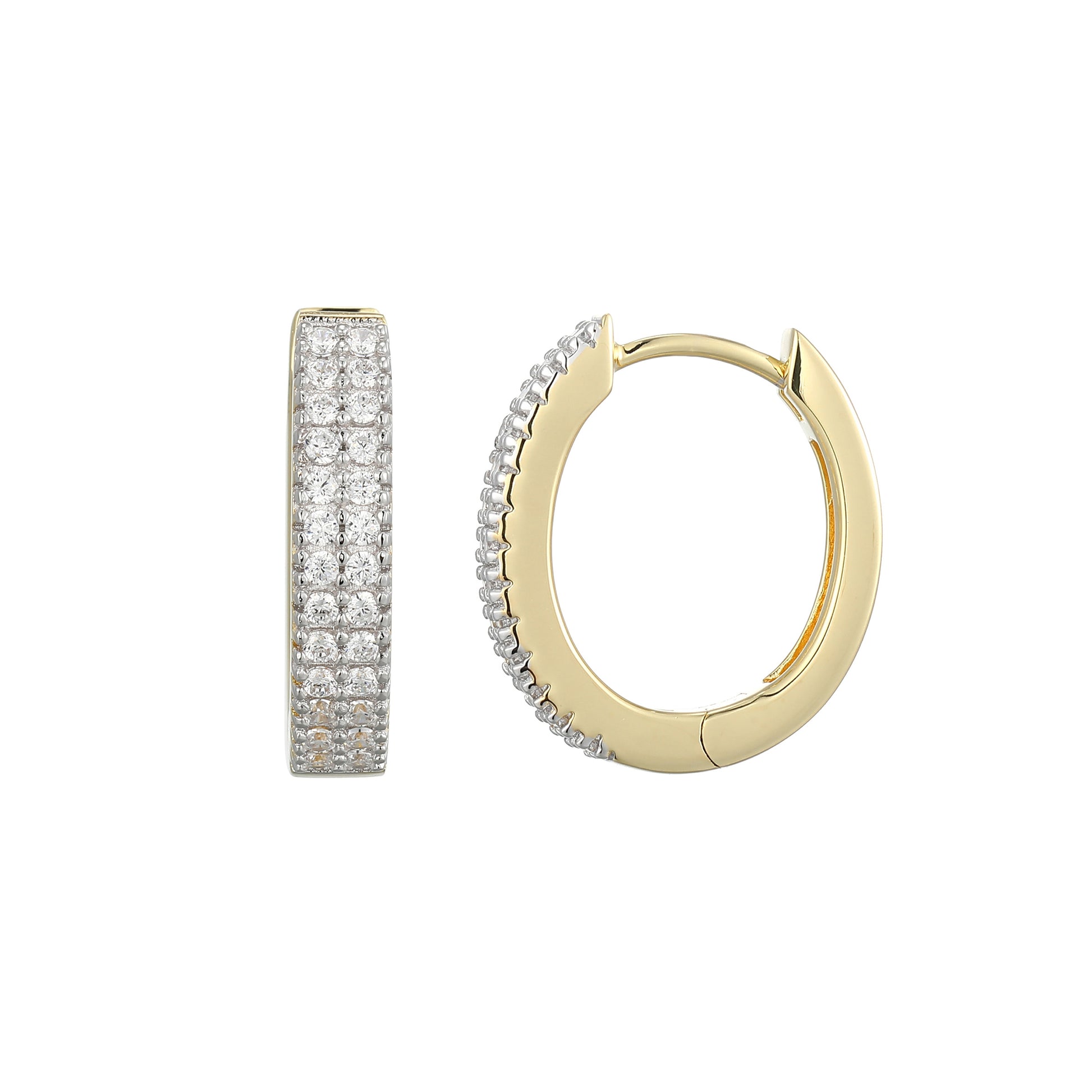 ME0125 - Timeless Small Lab-Created Diamond Hoop Earrings | Monte Luna