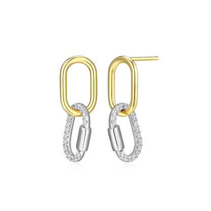 CE0228 - Promise Interlocking Link Stud Drop Earrings | Paris 1901