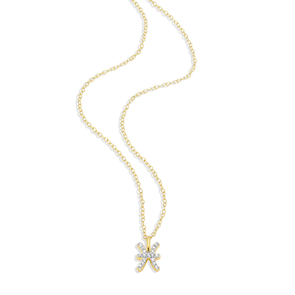Pisces Constellation Pendant Necklace in 14K Yellow Gold-Plated Sterling Silver | M by Monte Luna