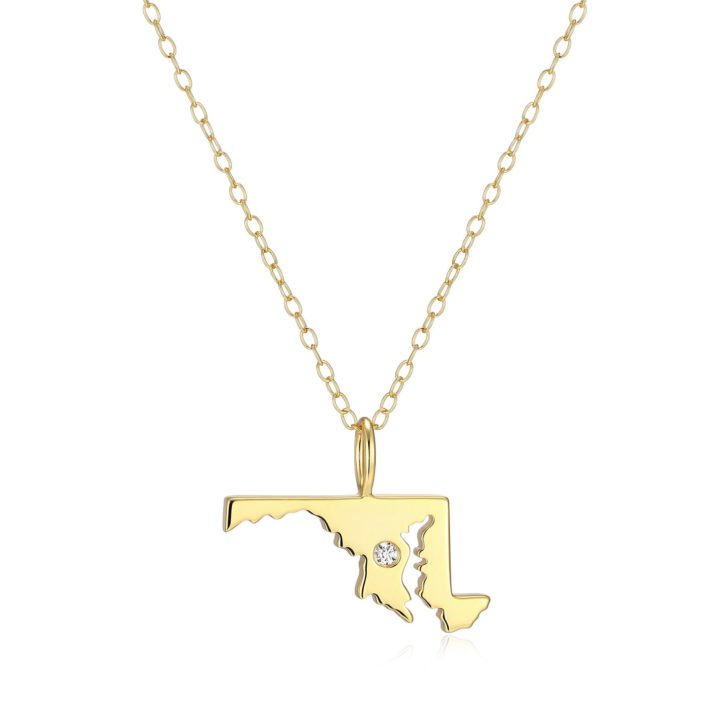 BN0285Y - Maryland State Lab-Created Diamond Pendant Necklace | m by monte luna
