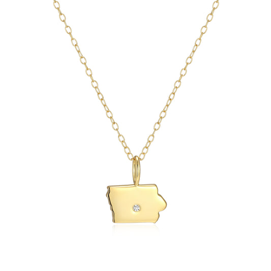 BN0289Y - Iowa State Lab-Created Diamond Pendant Necklace | m by monte luna