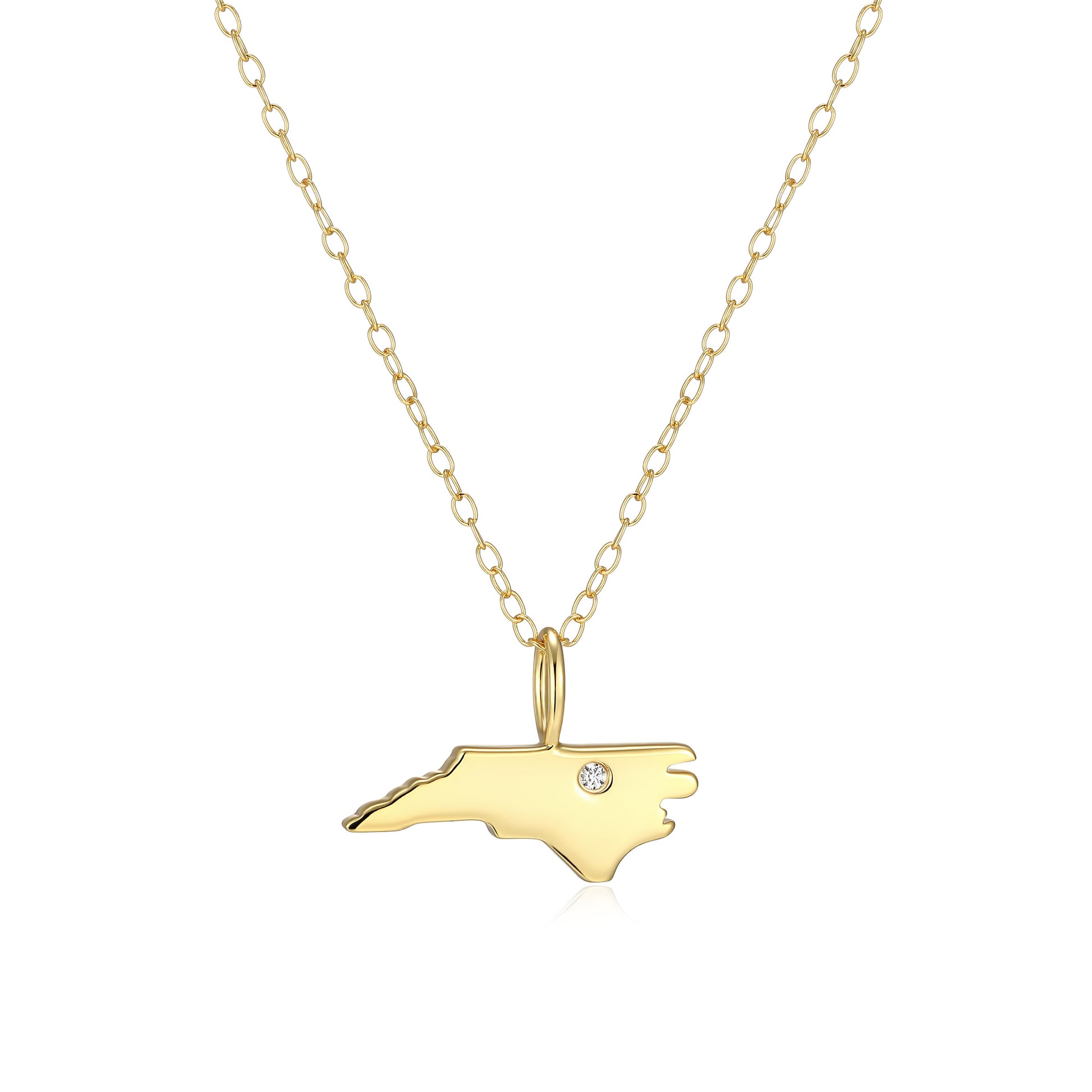 BN0294Y - N. Carolina State Lab-Created Diamond Pendant Necklace | m by monte luna