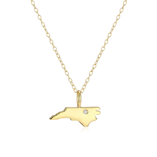 BN0294Y - N. Carolina State Lab-Created Diamond Pendant Necklace | m by monte luna