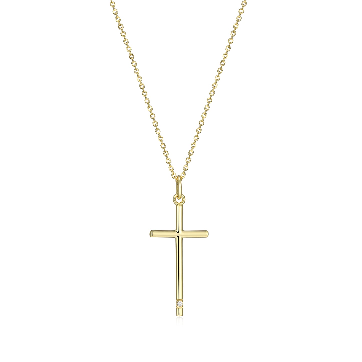 RN0225 - Minimalist Cross Pendant Necklace | reign